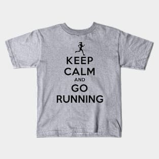 Keep Calm and Go Running (Female) Kids T-Shirt